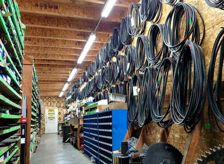 A fully stocked store room with thousands of parts.