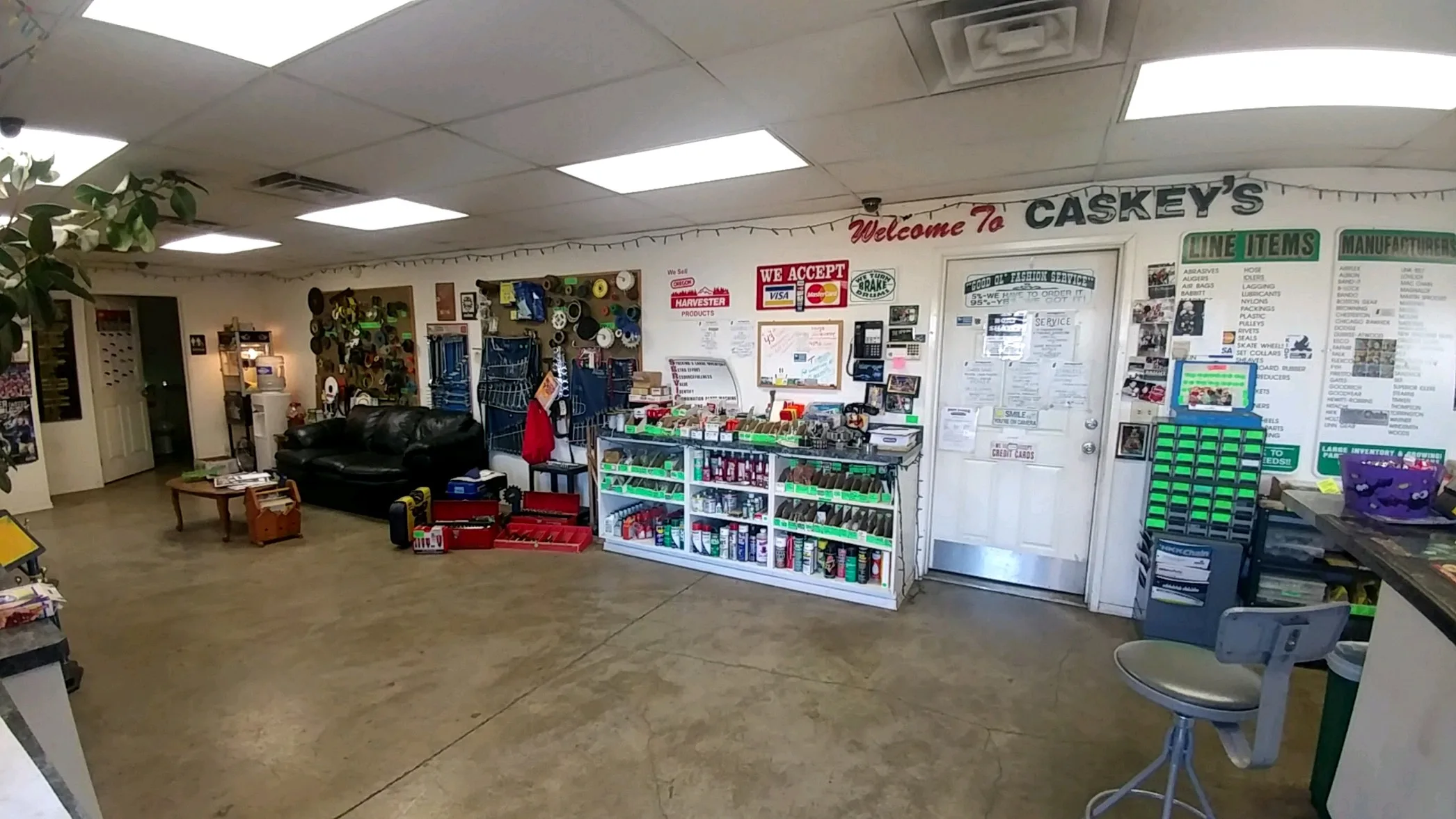 Main customer area with a comfortable waiting room.